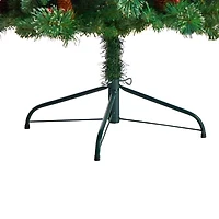 Nearly Natural Flat Back Faux 6 Foot Pre-Lit Pine Christmas Tree