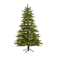 Nearly Natural Montreal Faux 7 Foot Pre-Lit Spruce Christmas Tree