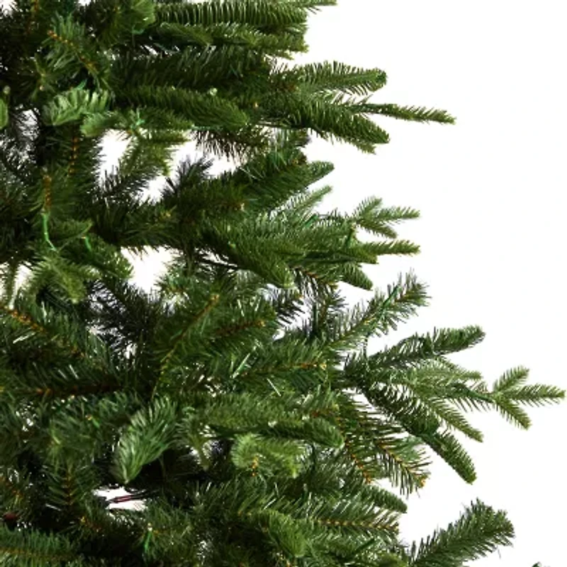 Nearly Natural Montreal Faux 7 Foot Pre-Lit Spruce Christmas Tree