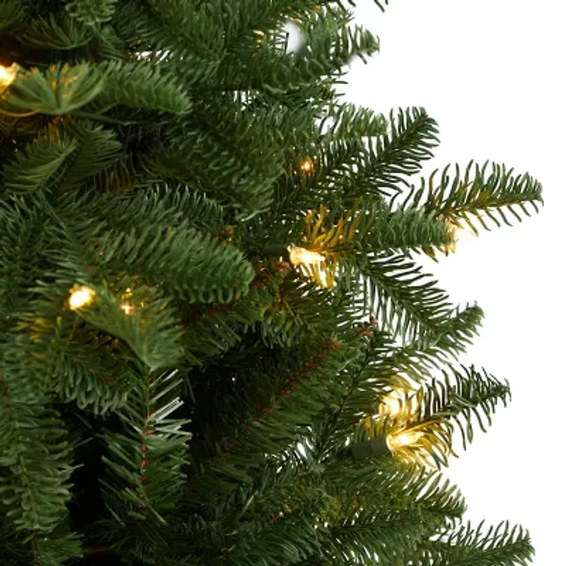 Nearly Natural Faux 4 Foot Pre-Lit Spruce Christmas Tree