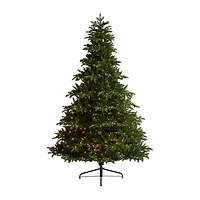 Nearly Natural Faux 8 Foot Pre-Lit Spruce Christmas Tree