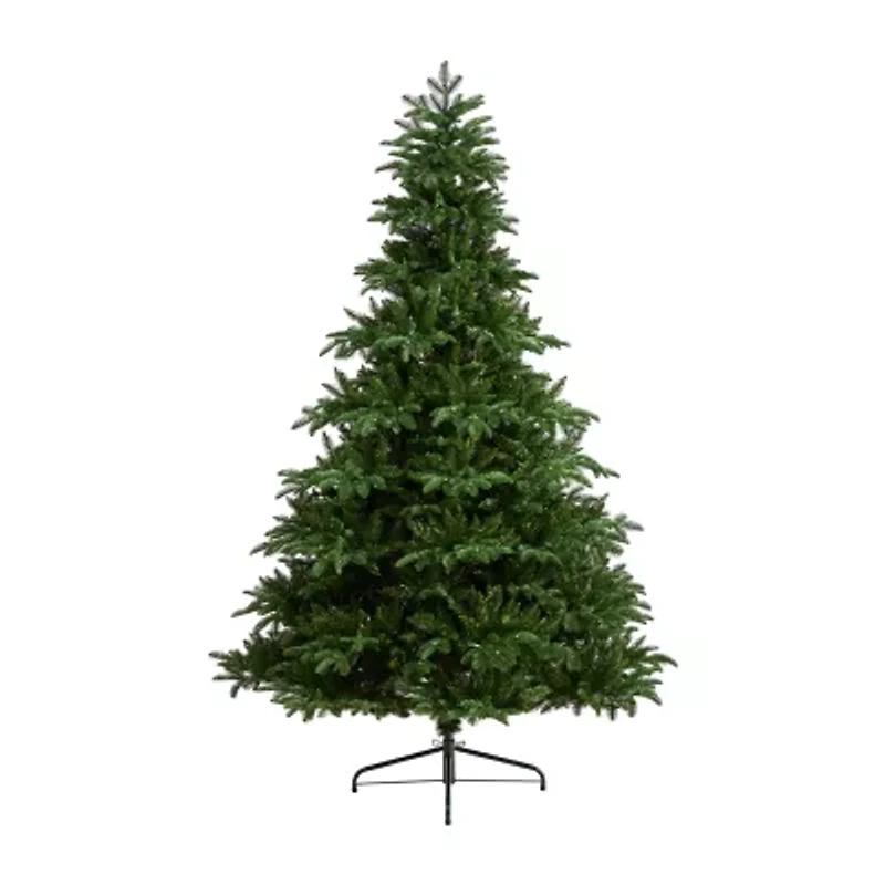 Nearly Natural Faux 8 Foot Pre-Lit Spruce Christmas Tree
