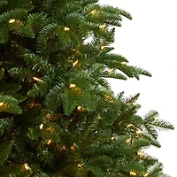 Nearly Natural Faux 8 Foot Pre-Lit Spruce Christmas Tree