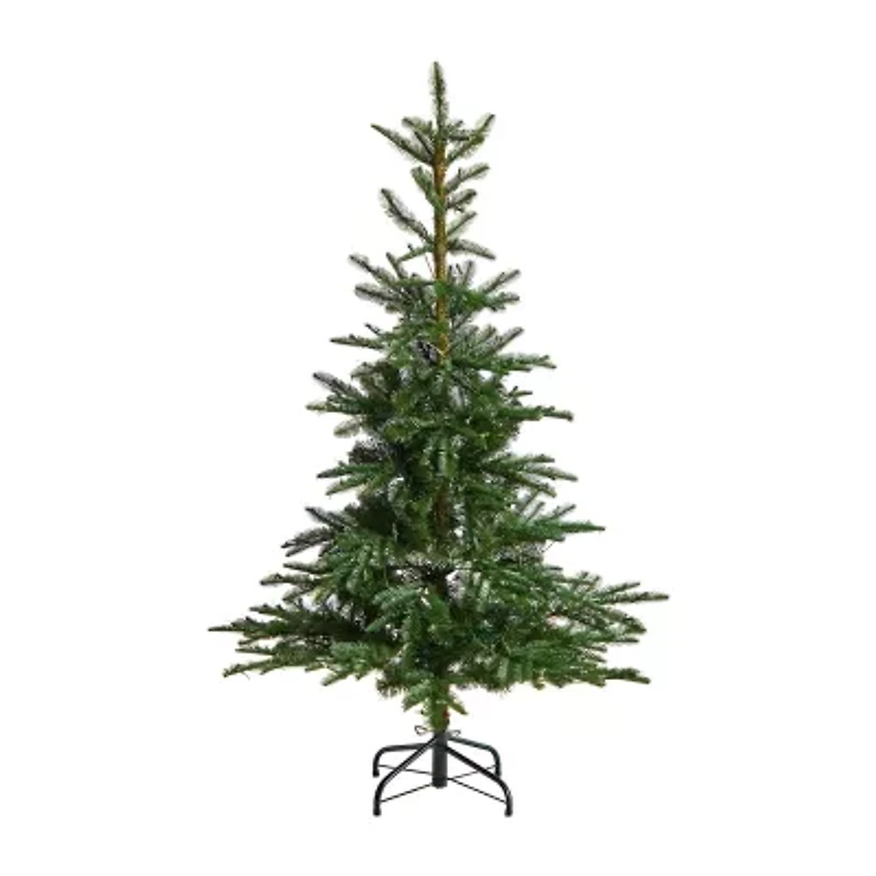 Nearly Natural Layered Faux 5 Foot Pre-Lit Spruce Christmas Tree