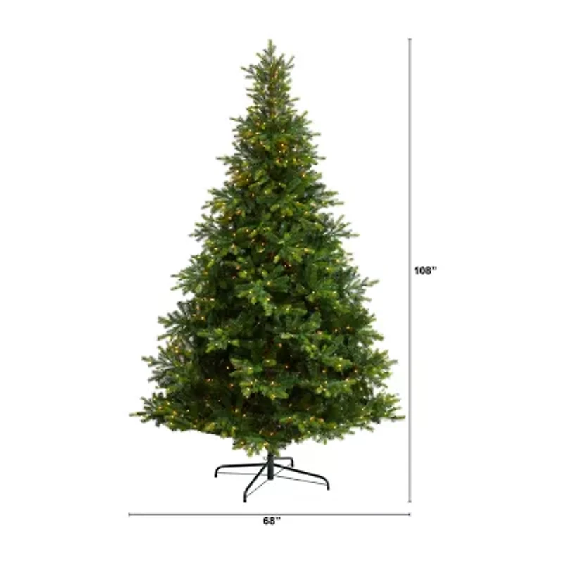 Nearly Natural Faux Foot Pre-Lit Spruce Christmas Tree