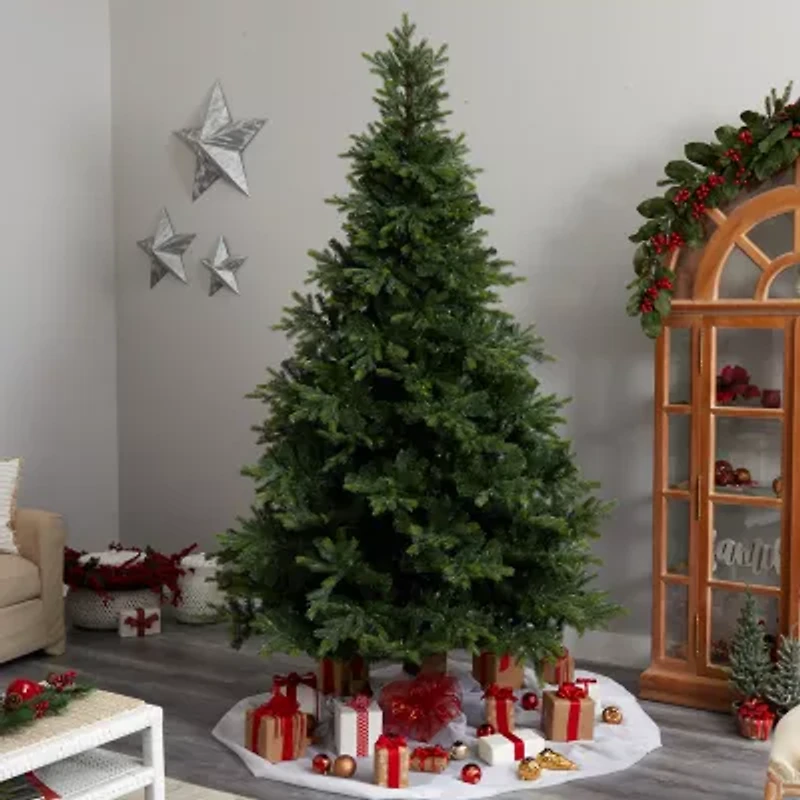 Nearly Natural Faux 9 Foot Pre-Lit Spruce Christmas Tree