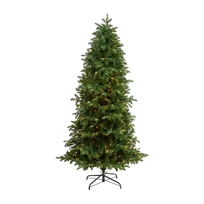 Nearly Natural Faux 7 Foot Pre-Lit Fir Christmas Tree