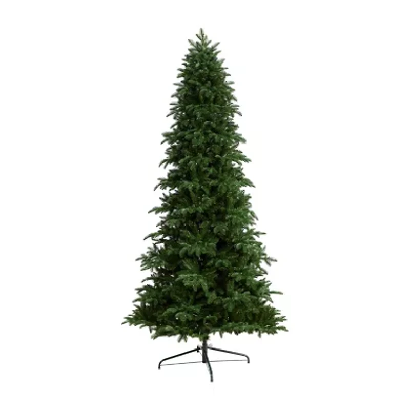 Nearly Natural Faux 9 Foot Pre-Lit Fir Christmas Tree