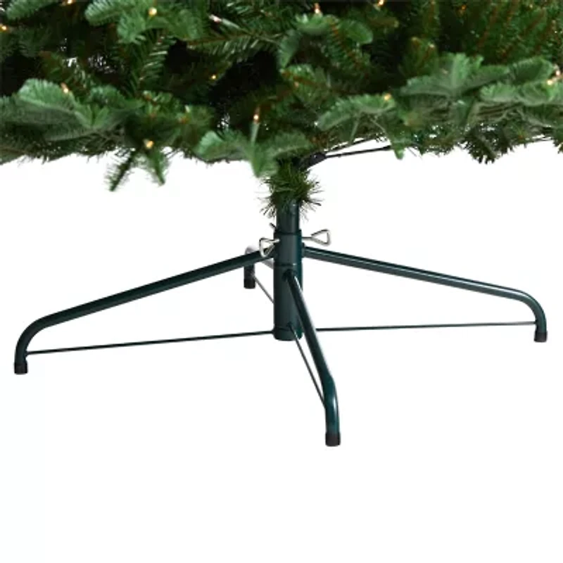 Nearly Natural Faux 9 Foot Pre-Lit Fir Christmas Tree