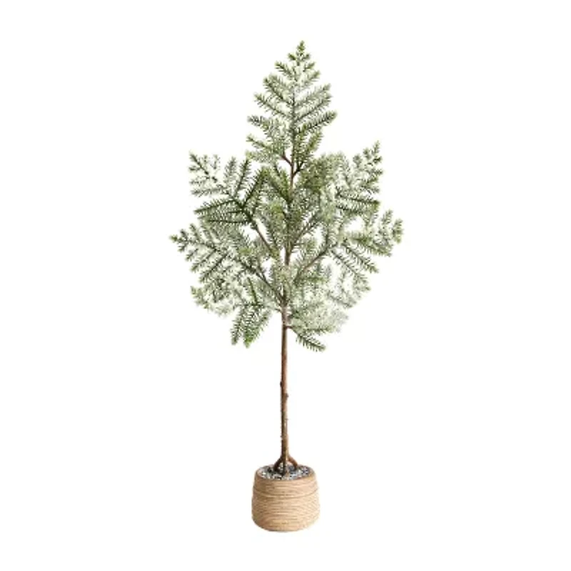 Nearly Natural Frosted In Planter 3 Foot Pine Christmas Tree
