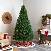 Nearly Natural Faux 10 Foot Pre-Lit Christmas Tree