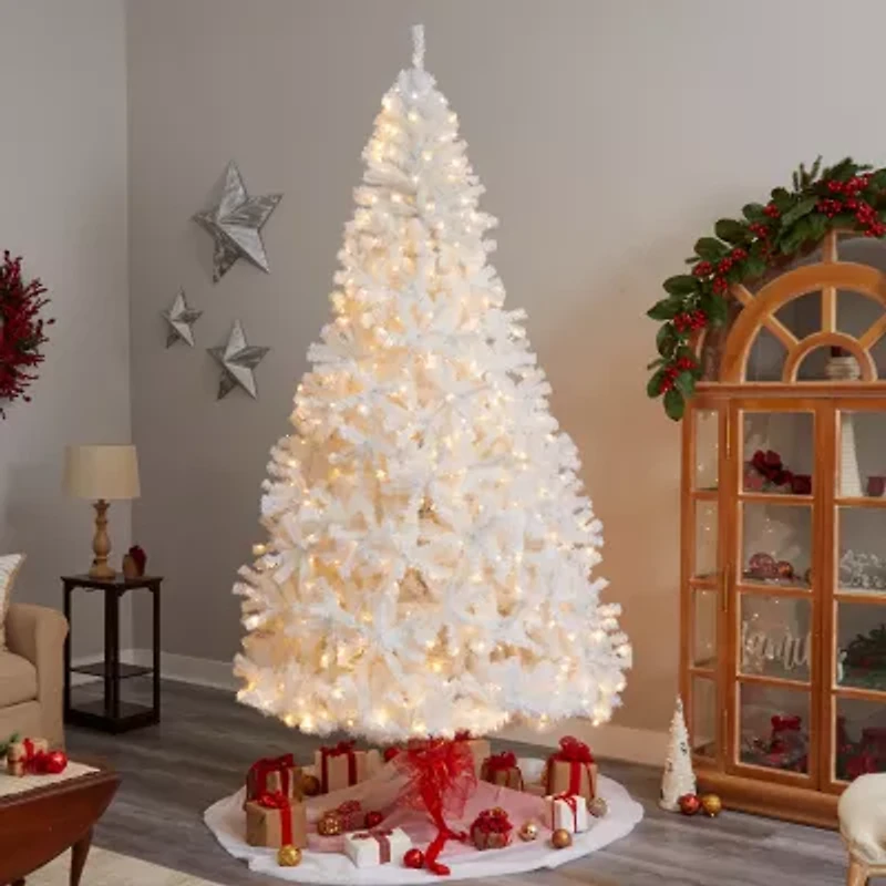 Nearly Natural White Faux Foot Pre-Lit Christmas Tree