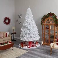 Nearly Natural White Faux Foot Pre-Lit Christmas Tree