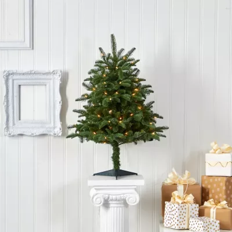 Nearly Natural Faux Foot Pre-Lit Spruce Christmas Tree