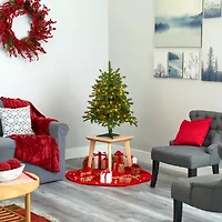 Nearly Natural Faux Foot Pre-Lit Spruce Christmas Tree