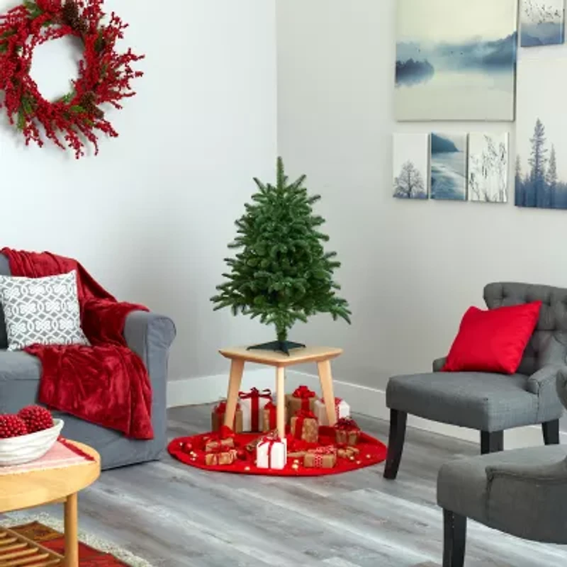 Nearly Natural Faux Foot Pre-Lit Spruce Christmas Tree