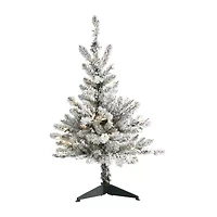 Nearly Natural Faux 3 Foot Pre-Lit Spruce Christmas Tree