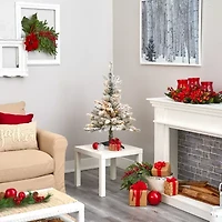 Nearly Natural Faux 3 Foot Pre-Lit Spruce Christmas Tree