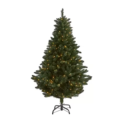 Nearly Natural Faux 6 Foot Pre-Lit Spruce Christmas Tree