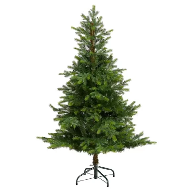Nearly Natural Faux 5 Foot Pre-Lit Spruce Christmas Tree