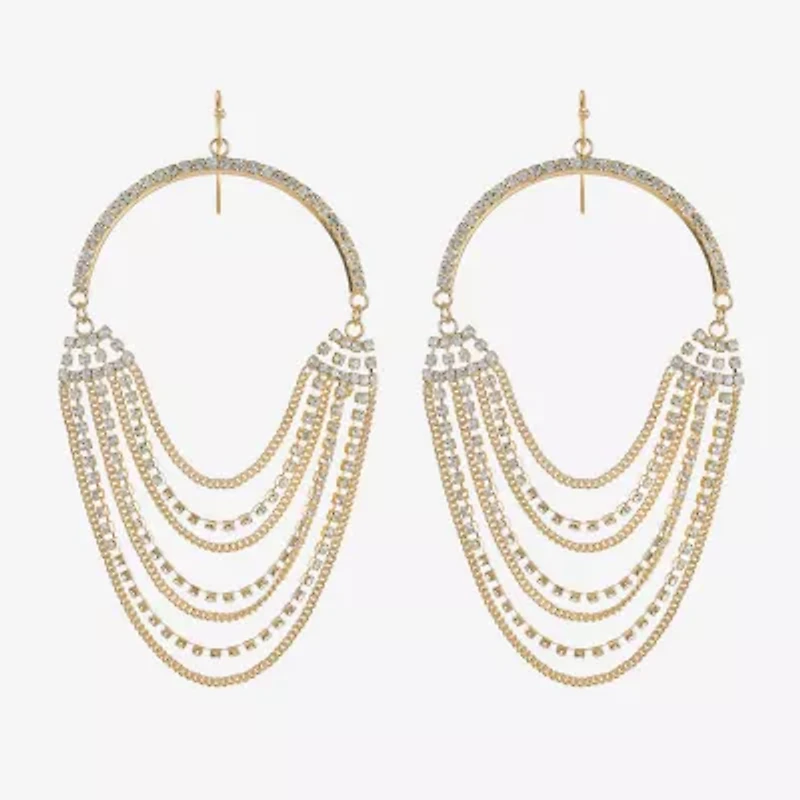 Bijoux Bar Gold Tone Womens Glass Drop Earrings