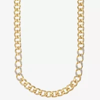 Bijoux Bar Gold Tone Womens 18 Inch Link Chain Necklace