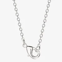 Hello Kitty Womens Crystal Pure Silver Over Brass Bow 18 Inch Pendant Necklace