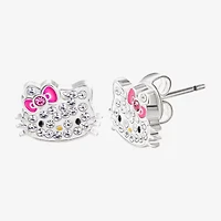 Crystal 8.6mm Bow Hello Kitty Stud Earrings