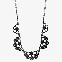 Mixit Womens Black 17 Inch Collar Necklace