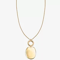 Liz Claiborne Womens Round 17 Inch Pendant Necklace