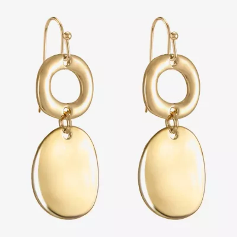 Liz Claiborne Double Womens Round Drop Earrings