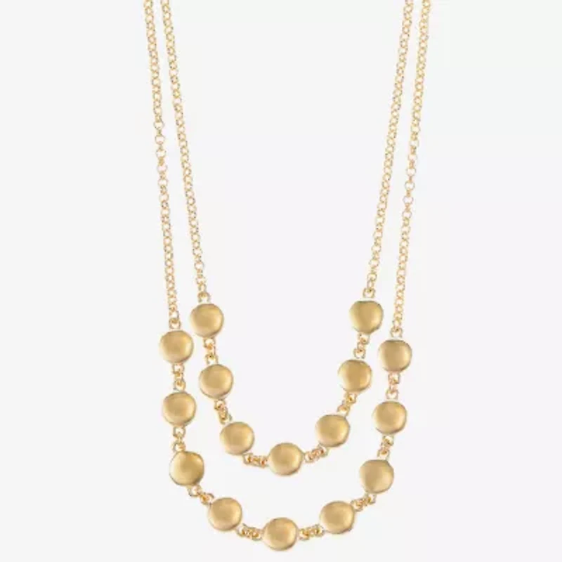 Liz Claiborne Layered Womens Inch Strand Necklace