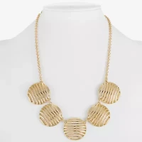 Liz Claiborne Textured Womens 17 Inch Collar Necklace