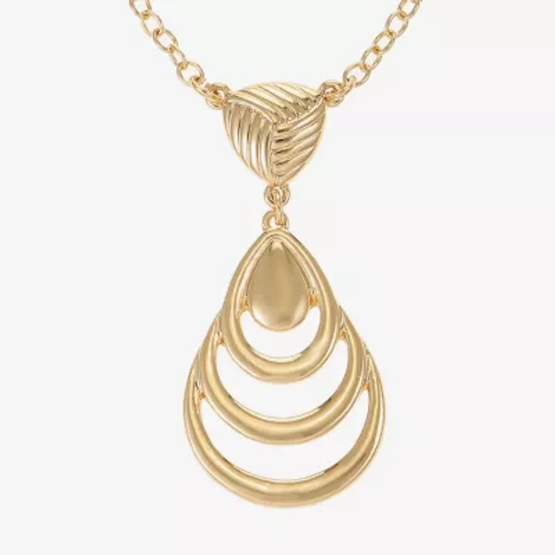 Liz Claiborne Pendant Necklace And Drop Earring Womens 2-pc. Jewelry Set