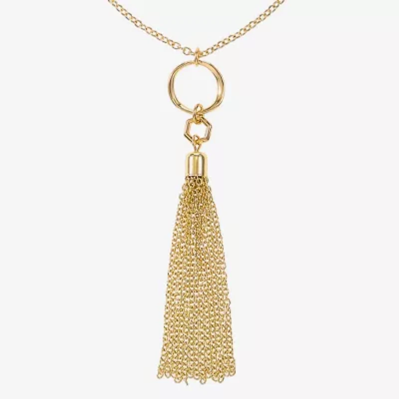 Liz Claiborne Tassel Womens 34 Inch Strand Necklace