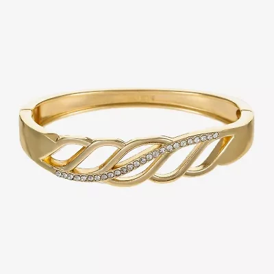 Monet Jewelry Gold Tone Womens Glass Bangle Bracelet