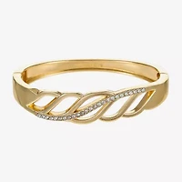Monet Jewelry Gold Tone Womens Glass Bangle Bracelet