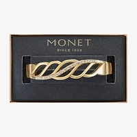Monet Jewelry Gold Tone Womens Glass Bangle Bracelet