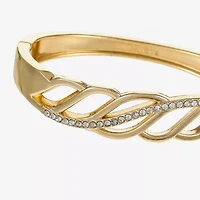 Monet Jewelry Gold Tone Womens Glass Bangle Bracelet