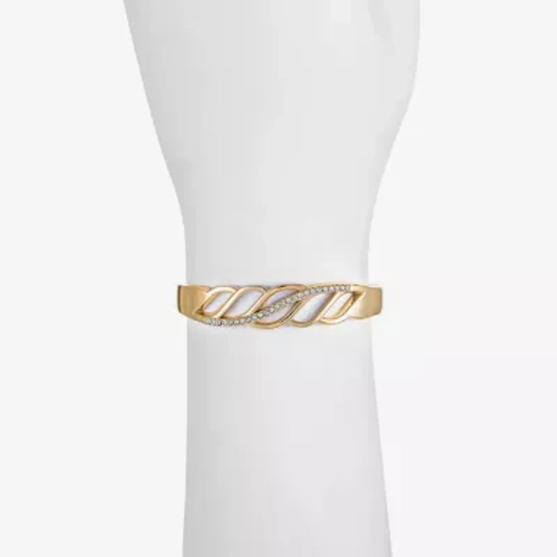 Monet Jewelry Gold Tone Womens Glass Bangle Bracelet