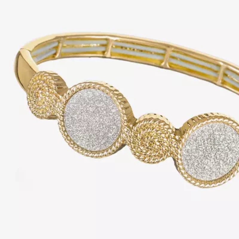 Monet Jewelry Two Tone Womens Round Bangle Bracelet