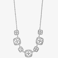 Monet Jewelry Timeless Silver Tone Womens 17 Inch Collar Necklace
