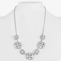 Monet Jewelry Timeless Silver Tone Womens 17 Inch Collar Necklace