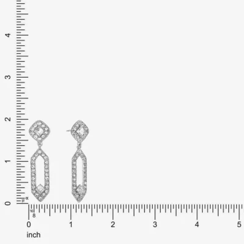 Monet Jewelry Timeless Silver Tone Womens Glass Hypoallergenic Drop Earrings