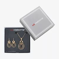 Liz Claiborne Open Work Pendant Necklace And Drop Earring Womens 2-pc. Jewelry Set