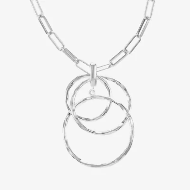 Liz Claiborne Pendant Necklace And Drop Earring Womens Round 2-pc. Jewelry Set