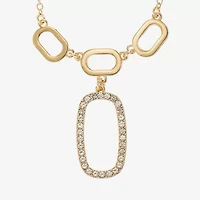 Liz Claiborne Y Necklace And Stud Earring Womens Glass Hypoallergenic 2-pc. Jewelry Set