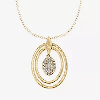 Liz Claiborne Orbital Pendant Necklace And Stud Earring Womens Glass Hypoallergenic 2-pc. Jewelry Set