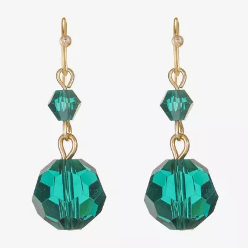 Liz Claiborne Beaded Womens Drop Earrings