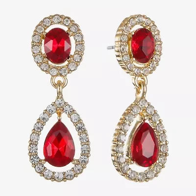 Monet Jewelry Womens Glass Hypoallergenic Drop Earrings